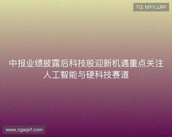 中报业绩披露后科技股迎新机遇重点关注人工智能与硬科技赛道